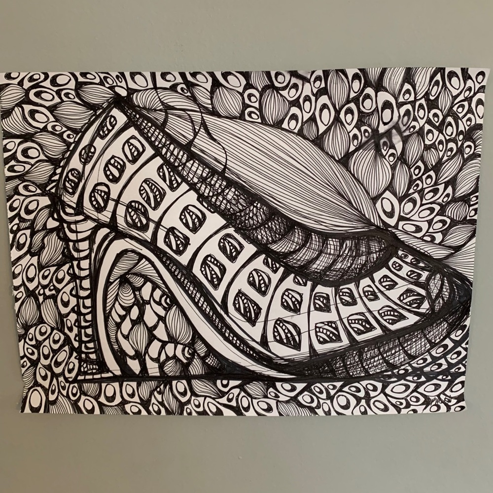 Shoe Love- an original black n white drawing. New